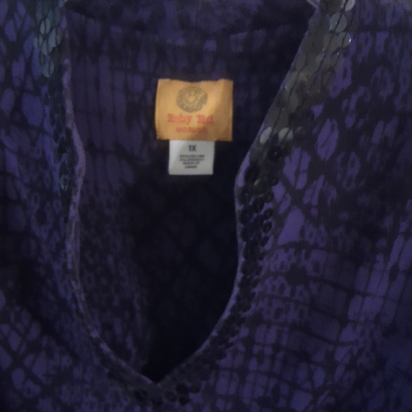 Ruby Rd. Purple Patterned Top - Picture 2 of 8
